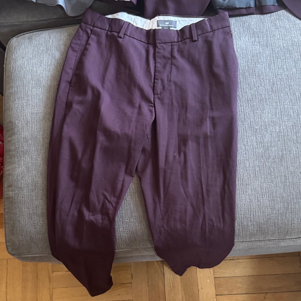 H&M Men's Deep Purple Dress Pants